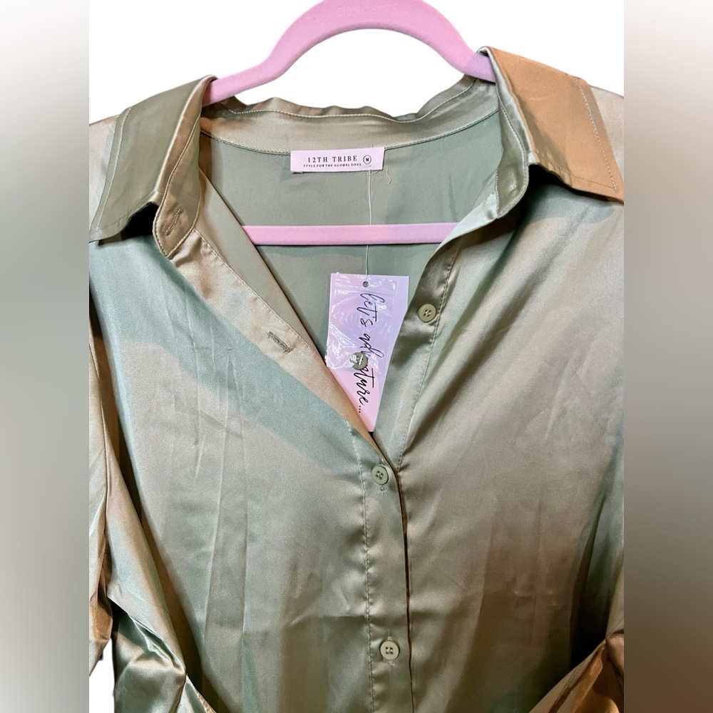 12TH TRIBE • NWT Button Down Dress - Picture 3 of 5
